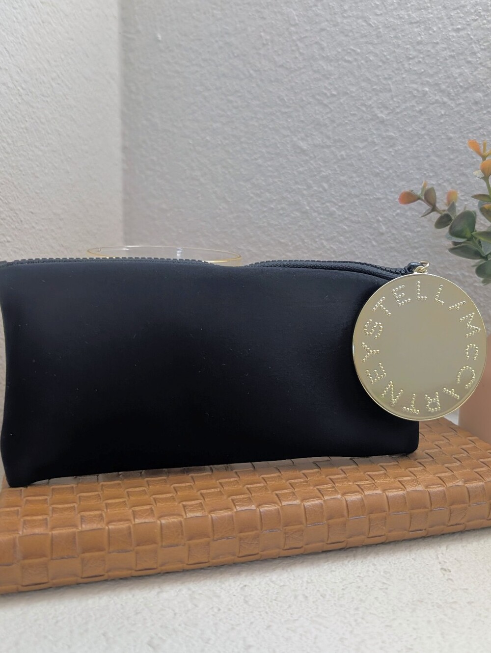Stella McCartney Black Pouch with Mirrored Zipper